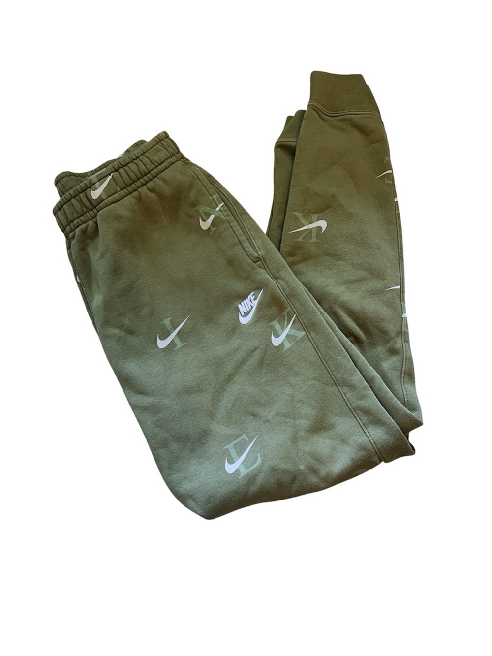 Men’s Nike Olive Green Swoosh Jogger Pants Size Small Tall